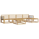 Outdoor Sofa Set 6 pcs White 79 x 79 x 37 cm Solid Acacia Wood 3386348
