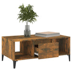 ZNTS Coffee Table Smoked Oak 90x50x36.5 cm Engineered Wood 821073