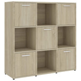 Book Cabinet Sonoma Oak 90x30x90 cm Engineered Wood 802933