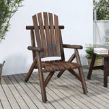 Garden Chair Burned wood look Solid Spruce Wood Standard Durable 363344