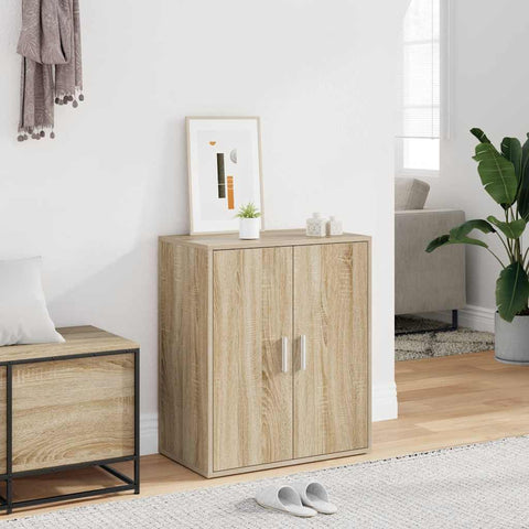 Shoe Cabinet Sonoma Oak 60x35x70 cm Engineered Wood 808921