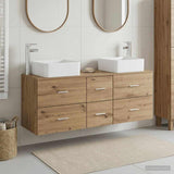 Bathroom Cabinet Set 3 pcs Artisan Oak 49.5 x 41 x 63 cm 3405834
