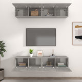 TV Cabinets 4 pcs Concrete Grey 80x30x30 cm Engineered Wood 3114185