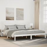 Extra Long Bed Frame without Mattress White 200x210 cm Solid Wood 3309306