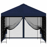 Garden Gazebo with Sidewalls 3 x 3 m Blue Polyester and Steel 900343