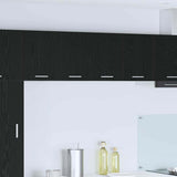 Hanging Cabinet with Door Black Oak and White 60 x 31 x 40 cm 884164