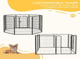 8 Panels Heavy Duty Puppy Playpen, for Large, Medium Dogs, Indoor and Outdoor Use - Black T3398P349718