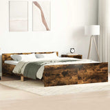 Bed Frame without Mattress Smoked Oak 120x190 cm Small Double 3203779