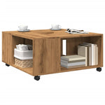 ZNTS Coffee Table Artisian Oak 80x80x40 cm Engineered Wood 853181