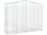 Arched Gabion Baskets 3 pcs 200x50x200/220 cm Galvanised Iron 3145746