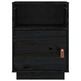 Bedside Cabinets 2 pcs Black 40x34x55 cm Solid Wood Pine 818324
