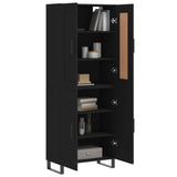 Highboard Black 69.5x34x180 cm Engineered Wood 3199578