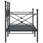 Day Bed without Mattress Black 90x190 cm Steel 4104667