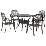 Garden Dining Set Bronze Cast Aluminium Durable Garden Dining Set 3216341