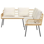 Garden Sofa Set 4 pcs Natural Poly Rattan 3328651