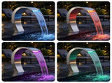 Pool Fountain Silver 60 x 30 x 70 cm Stainless Steel 42039241