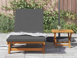 Sun Lounger 2 pcs Solid Acacia Wood Brown 3325201