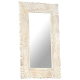Mirror White 80x50 cm Solid Mango Wood 321633