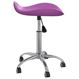 Salon Spa Stool Purple Faux Leather 323691