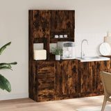 Kitchen Cabinet Smoked Oak 95x50x180 cm Engineered Wood 3276536