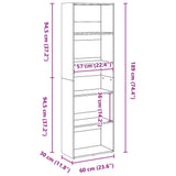 Bookcase Old Wood 60x30x189 cm Engineered Wood 857924