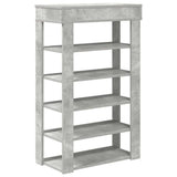 Shoe Rack Concrete Grey 60x30x98 cm Engineered Wood 859926