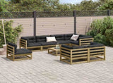 9 Piece Garden Sofa Set Impregnated Wood Pine 3299511