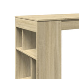 ZNTS Bar Table with Racks Sonoma Oak 102x50x103.5 cm Engineered Wood 854357