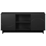 TV Stand 90 x 34.5 x 40 cm Black Engineered Wood 8011478