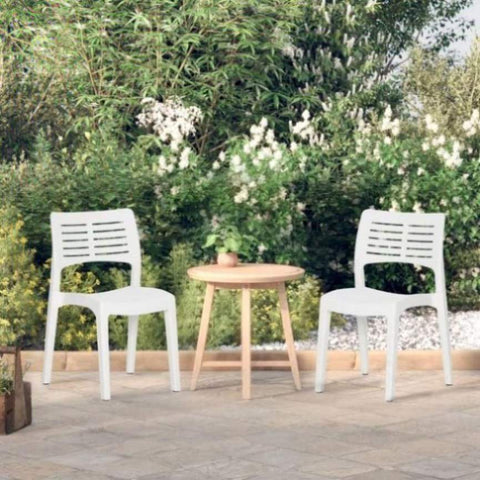 Garden Chairs 2 pcs White Polypropylene 317729
