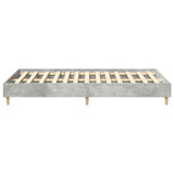 Bed Frame No Mattress Concrete Grey 135x190 cm Double Engineered Wood 861069