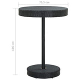 5 Piece Garden Bar Set with Cushions Poly Rattan Black 3095447