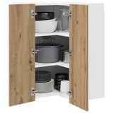 Hanging Cabinet Artisan Oak and White 57 x 57 x 80 cm 884297
