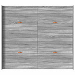 Storage Bed Frame Grey sonoma 200 x 200 cm Engineered wood 3335266