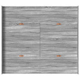 Storage Bed Frame Grey sonoma 200 x 200 cm Engineered wood 3335266