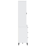 Highboard VIKEN White 80x40x190 cm Solid Wood Pine 3207144