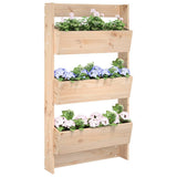 Wall Planter 3-Tier 60x18.5x110 cm Solid Wood Pine 825114