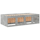 Daybed with Drawers without Mattress Concrete Grey 90x190 cm Single 3280254