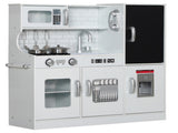 Pretend Play Kitchen, Kids Kitchen Playset, with Toy Phone, Chalkboard, Microwave, Cooking Stove, T3398P378964