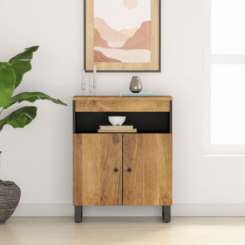 Sideboard with 2 Doors 60x33x75 cm Solid Wood Mango 352916