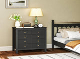 Elegant Chest of Five Drawers - Black T3398P344766