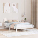 Bed Frame White 120 x 190 cm Solid Pine wood 872201
