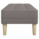Bench with Cushion Taupe 113 x 57 x 39 cm Fabric 42001940