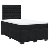 Box Spring Bed with Mattress Black 120x200 cm Velvet 3290890