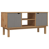TV Cabinet OTTA Brown and Grey 113.5x43x57 cm Solid Wood Pine 348595