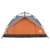 ZNTS Camping Tent Dome 2-Person Grey and Orange Quick Release 4004191