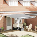 Manual Retractable Awning with LED Anthracite&White 400x300 cm 3215784