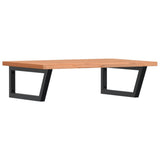 Basin Shelf Wall Mounted Steel and Solid Wood Beech 3302451