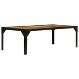 Coffee Table Solid Rough Mango Wood and Steel 110 cm 246631
