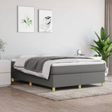 Box Spring Bed Frame Dark Grey Double Fabric 3121209